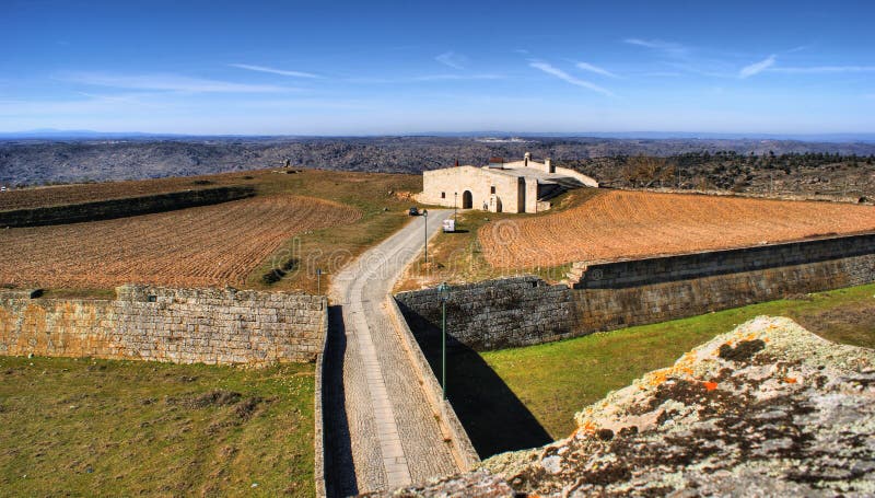 Almeida historical village and fortified walls royalty free stock photography Almeida historical village and fortified walls royalty free stock photography
