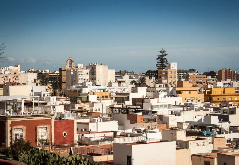 Almeria city stock image. Image of europe, roofs, view 40640513