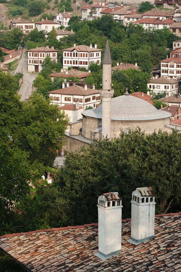 Alminar en la ciudad vieja Safranbolu, Turquía imagen de archivo libre de regalías Alminar en la ciudad vieja Safranbolu, Turquía imagen de archivo libre de regalías