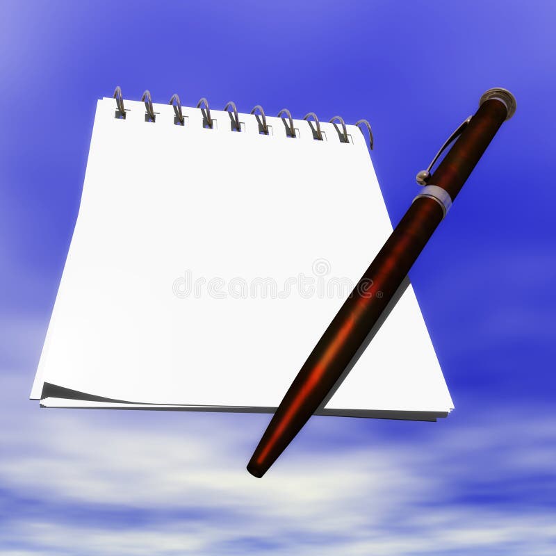 Digital Illustration of a note pad. Digital Illustration of a note pad