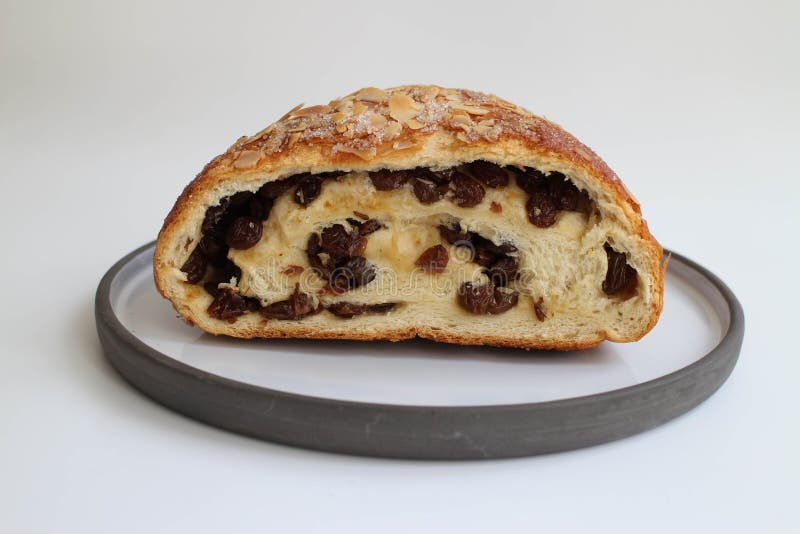 Almond Bread with raisin stock image. Image of bakery 267723857