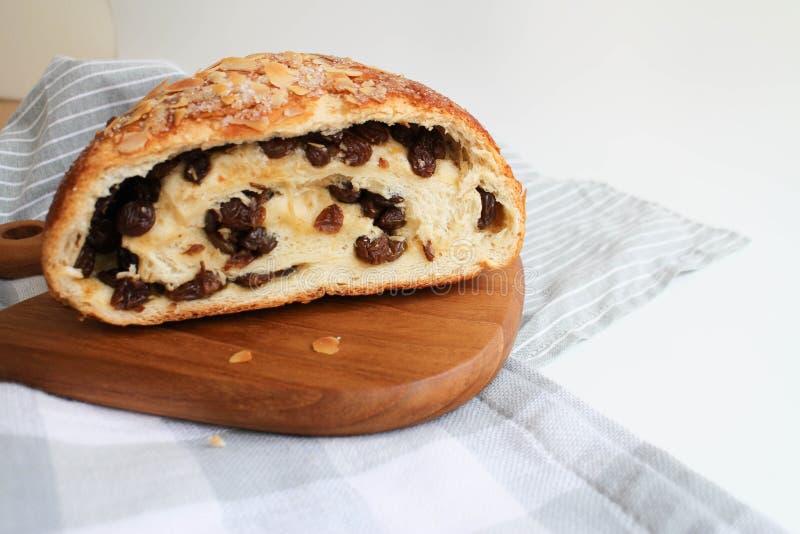 Almond Bread with raisin stock photo. Image of cuisine 268082956