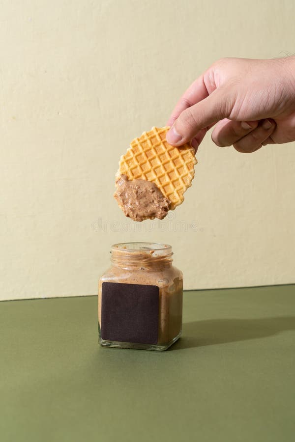 Almond Butter Spread and Almond Chocolate Butter Spread Stock Image