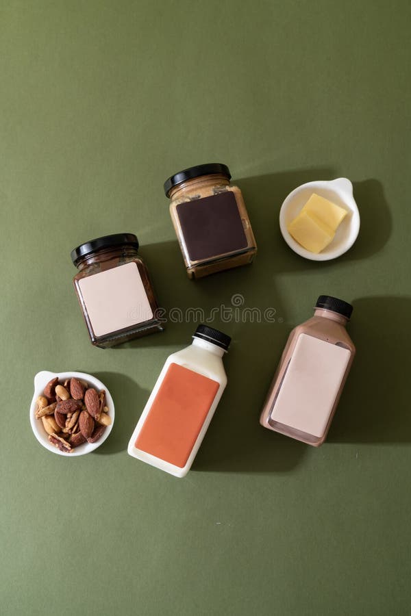 Almond Butter Spread and Almond Chocolate Butter Spread Jar with Almond