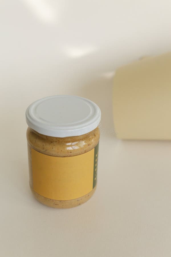 Peanut butter in closed jar