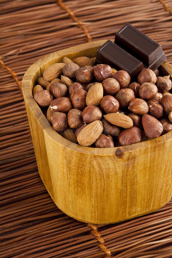 Almond with chocolate stock image. Image of choco, salted 48261585