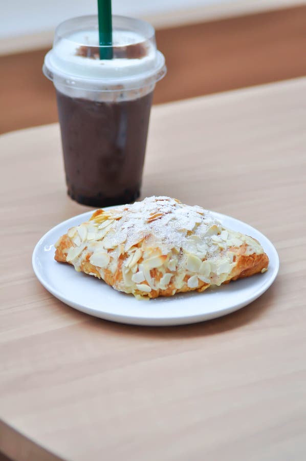 Almond Croissant or Croissant , French Croissant or French Bread and