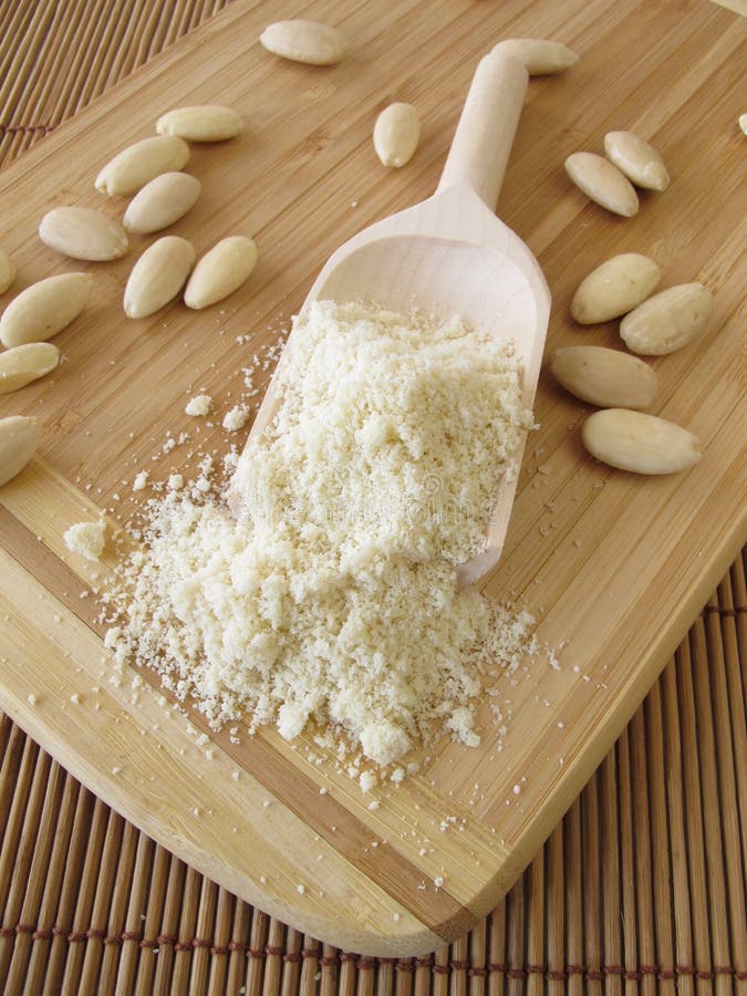 Almond Flour. Healthy Ingredient for Keto Paleo Glutenfree Diet Stock