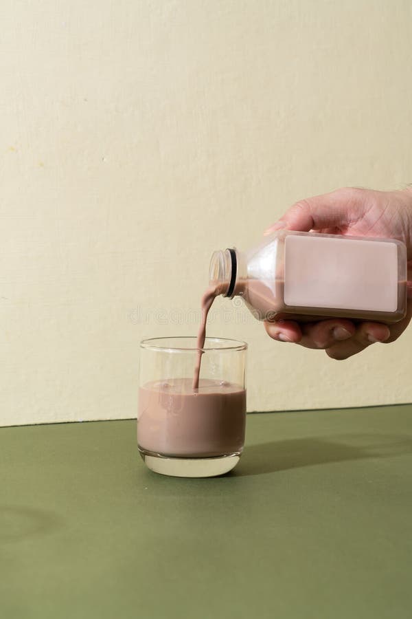 Almond Milk and Almond Chocolate Milk Stock Image Image of milk