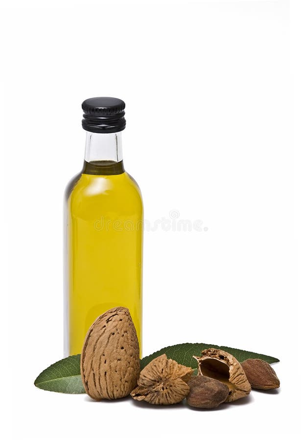 Almond oil bottle. stock image. Image of farm, fruit 13047701