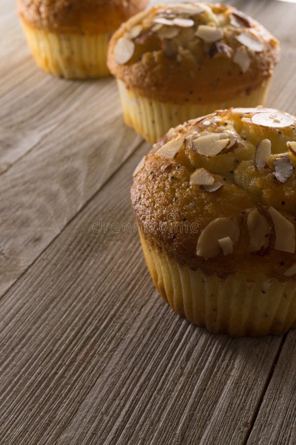 Almond poppy seed muffins stock image. Image of healthy 260120851