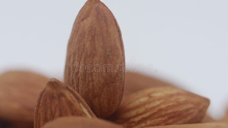 Almond roteert close-up achtergrond van amandel