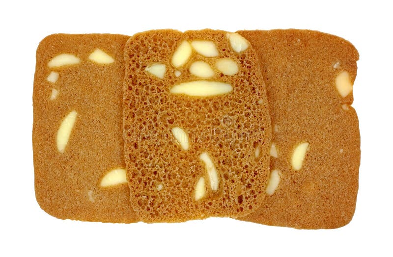 Almond Wafer Cookies Three stock image. Image of treat 27287431