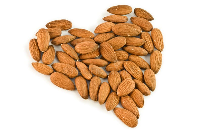 Almonds heart stock photo. Image of hulled, prepare, food 10397282