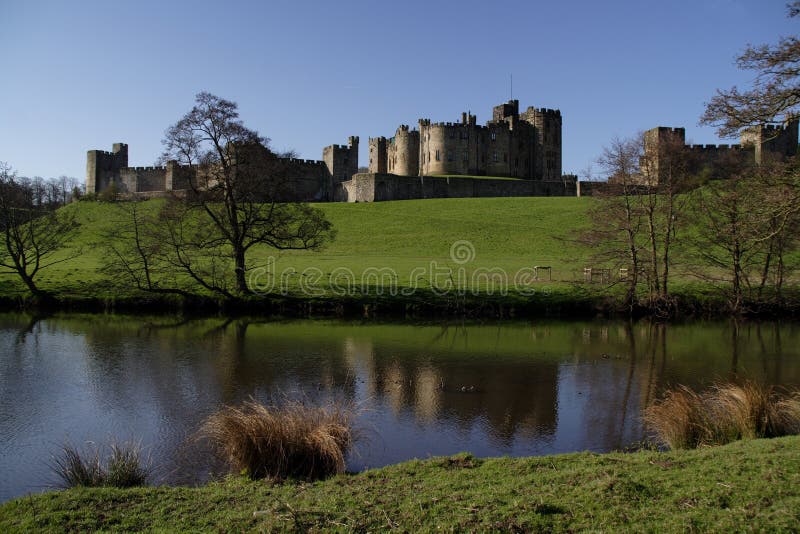 Alnwick castle from the pastures. Alnwick castle from the pastures