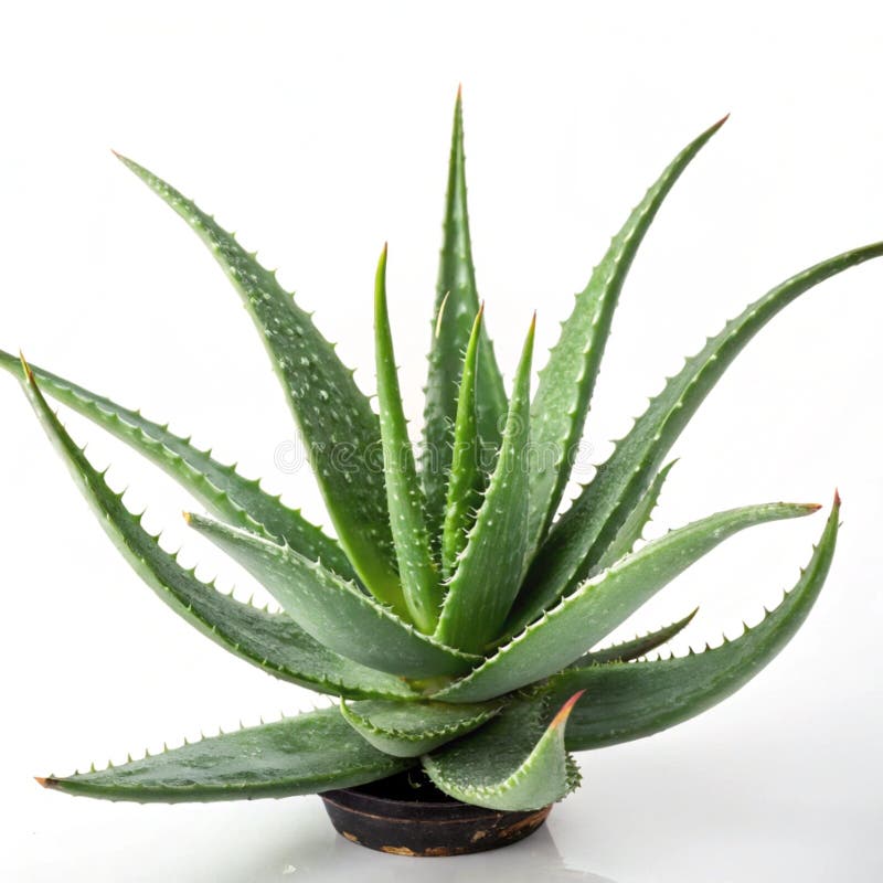 Aloe Vera Απομονωμένη σε λευκό φόντο ελεύθερη απεικόνιση δικαιώματος