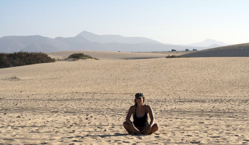 Alone in desert