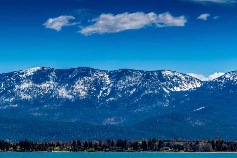 Along the shores of Flathead Lake and under the eyes of the mountains in Big Sky Country. Polson Montana United States. Along the shores of Flathead Lake and under the eyes of the mountains in Big Sky Country. Polson Montana United States