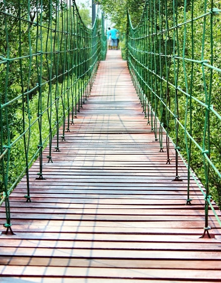 Along to the Rope bridge stock photo. Image of destination 32243246