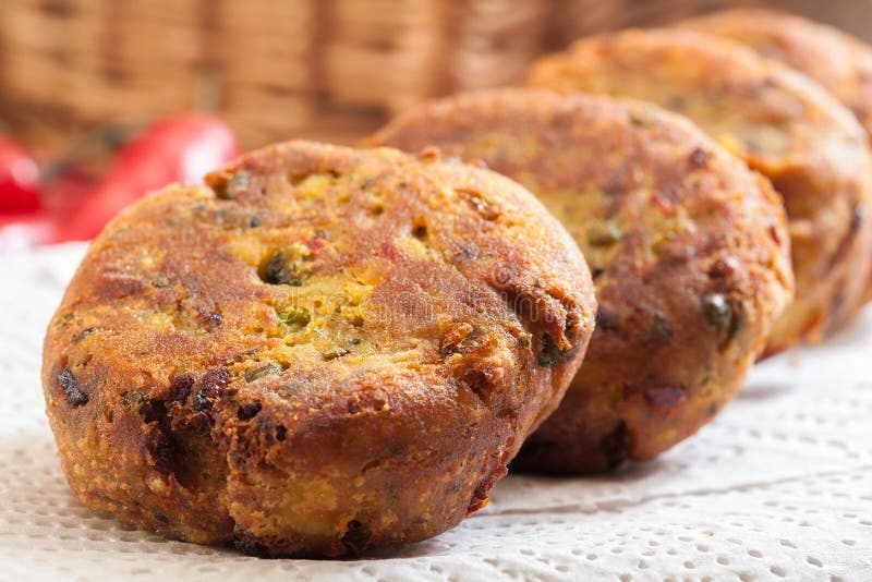 Aloo Tikki or Cutlet. Indian Snack Made of Boiled Potatoes Stock Image