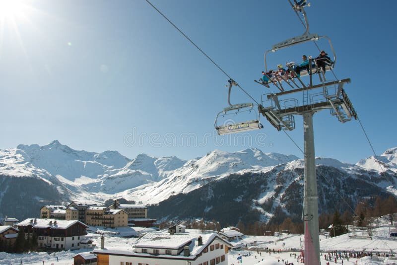 Ski resort Modesimo in Italy winter 2016 last days of the season. Ski resort Modesimo in Italy winter 2016 last days of the season