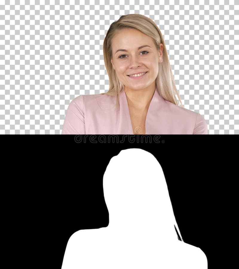 Portrait of a smiling blond woman, Alpha Channel stock photos Portrait of a smiling blond woman, Alpha Channel stock photos