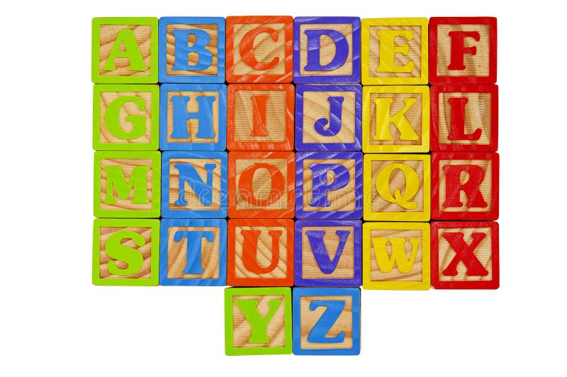 Childrens Alphabet Blocks of the whole alphabet in Capital Letters