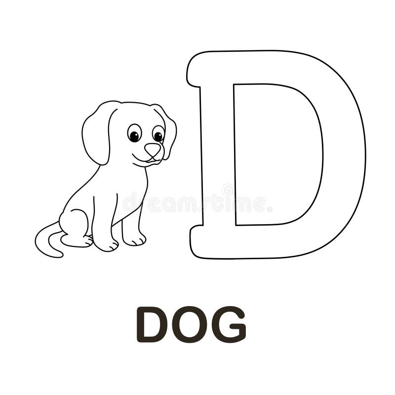 Animal Alphabet D Coloring Page Stock Illustrations – 97 Animal ...