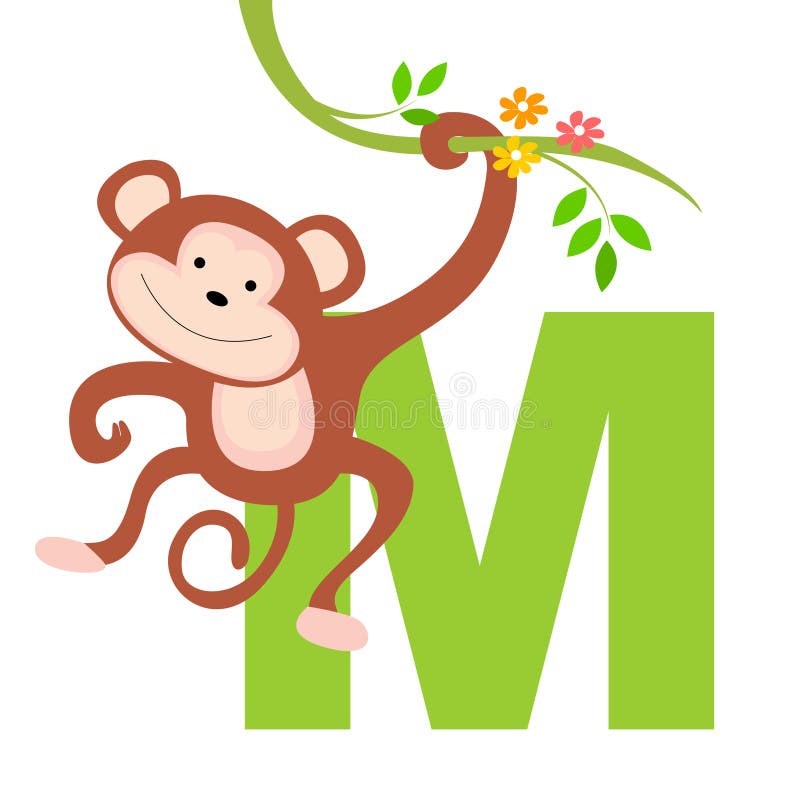 alphabet animal letter m иллюстрация вектора alphabet animal letter m иллюстрация вектора