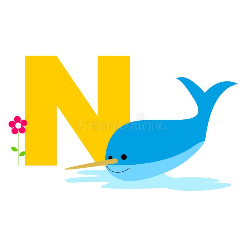 alphabet animal letter n иллюстрация штока alphabet animal letter n иллюстрация штока