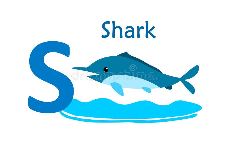 alphabet animal letter s S для акулы бесплатная иллюстрация alphabet animal letter s S для акулы бесплатная иллюстрация