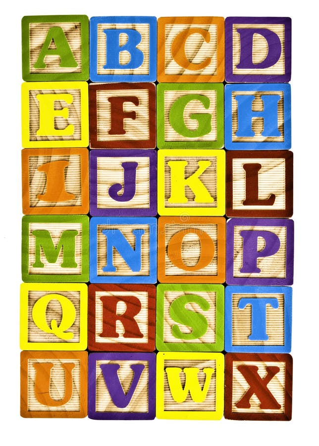 Alphabet in block letters