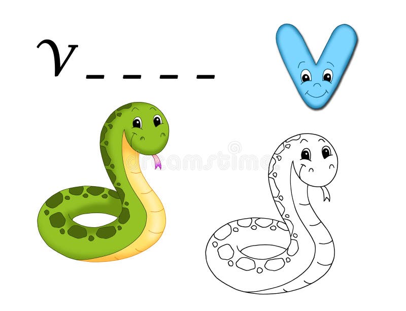 Alphabet coloré - V
