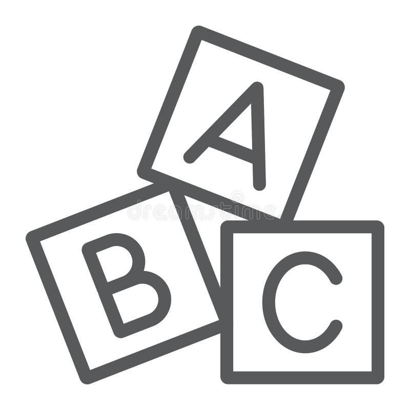 Outline Abc Blocks Clipart Black And White - myscrappylittlelife