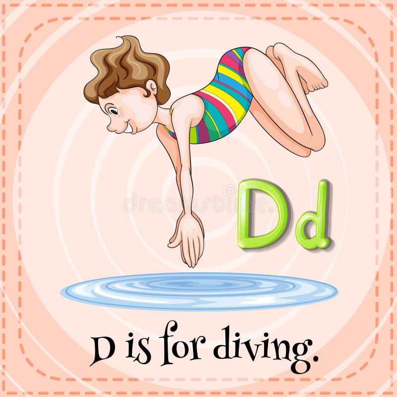 Letter D Cartoon Diver Stock Illustrations 5 Letter D Cartoon Diver