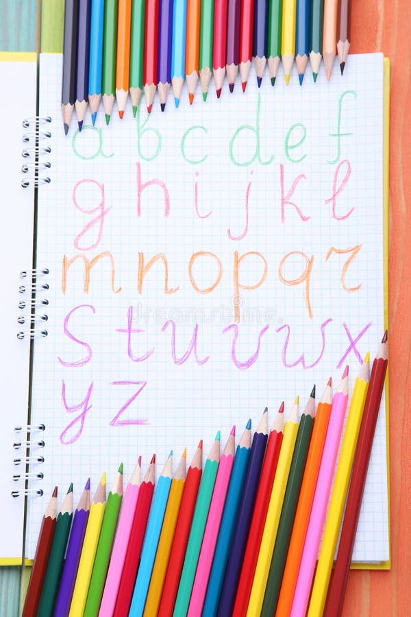 alphabet dans le carnet image stock alphabet dans le carnet image stock