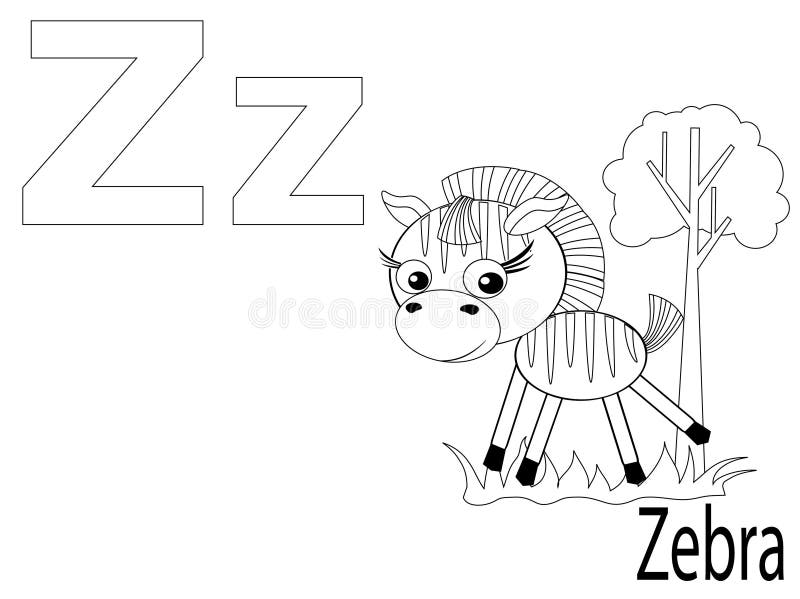 Coloring Alphabet for Kids,Z,zebra. Coloring Alphabet for Kids,Z,zebra.