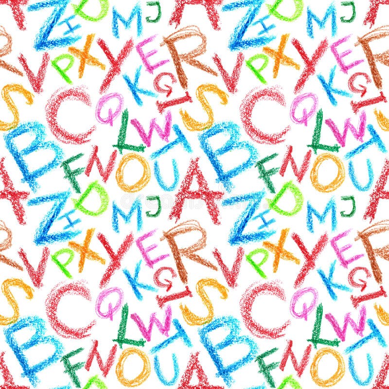Alphabet de crayon sans joint illustration stock Alphabet de crayon sans joint illustration stock