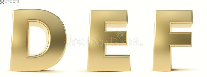 Gold Metallic Letters Clipart