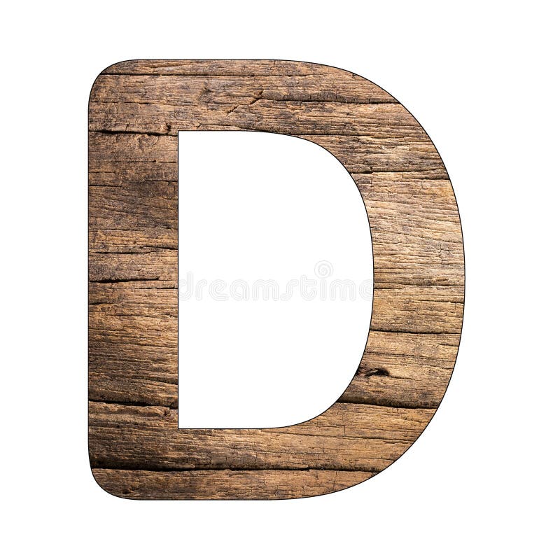 Alphabet Letter D on Rustic Wood Background Stock Image - Image of ...