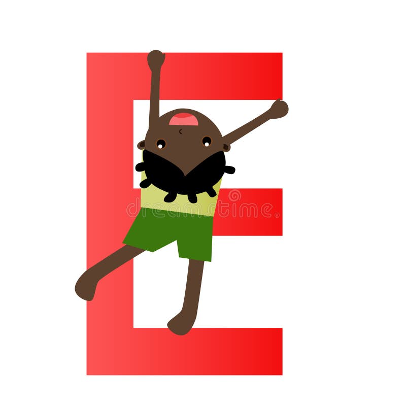 Alphabet letter E(boy)