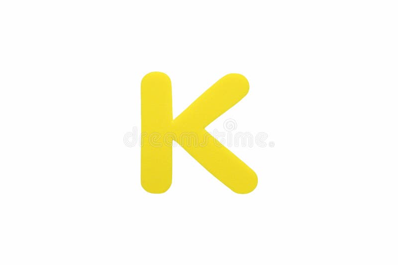 Alphabet Letter K Symbol of Sponge Rubber Isolated Over White