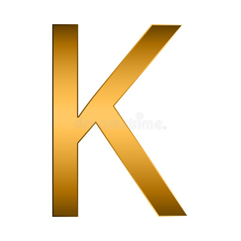 Alphabet Letter. Letter K. GOLD Alphabet Logo. Font Style - Vector ...