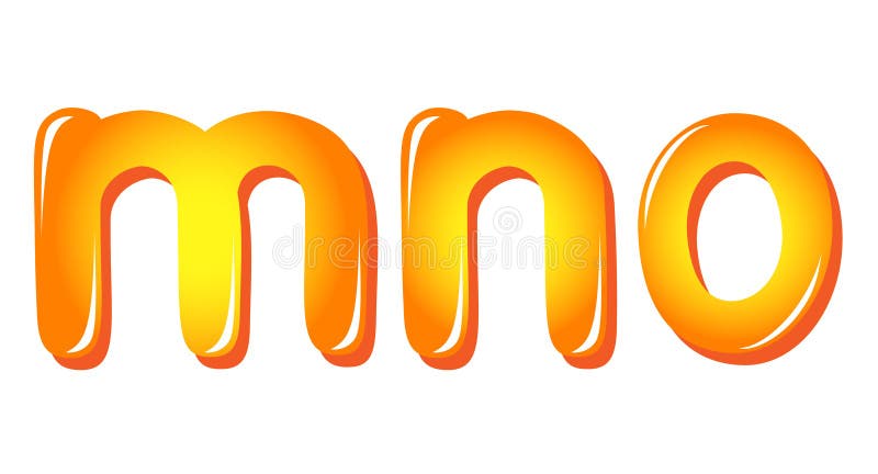 Alphabet letters in sun colors royalty free illustration