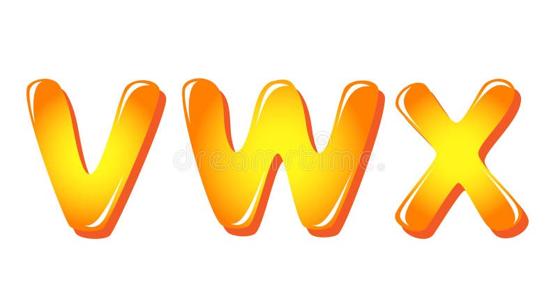 Alphabet letters in sun colors royalty free illustration