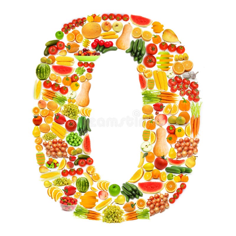 El alfabeto hecho de muchos a verduras.