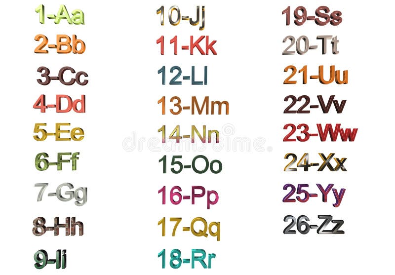 Alphabet mit Zahlen stock abbildung. Illustration von vermehrung - 37379804