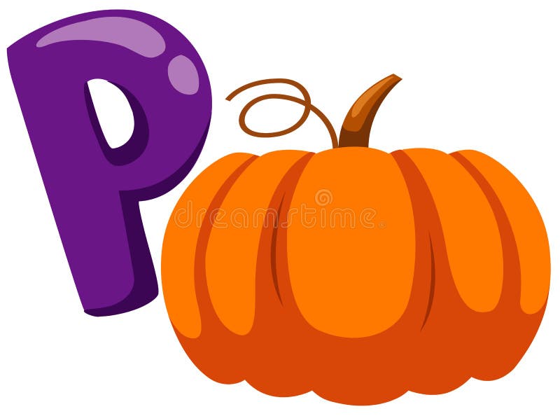 Alphabet P for pumpkin