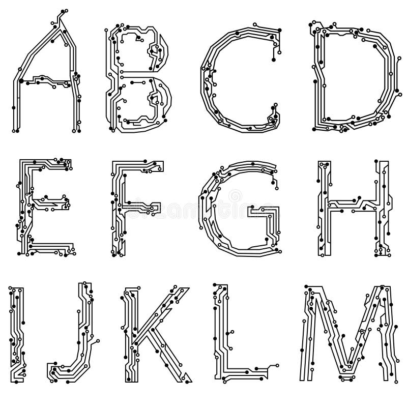 Alphabet of printed circuit boards