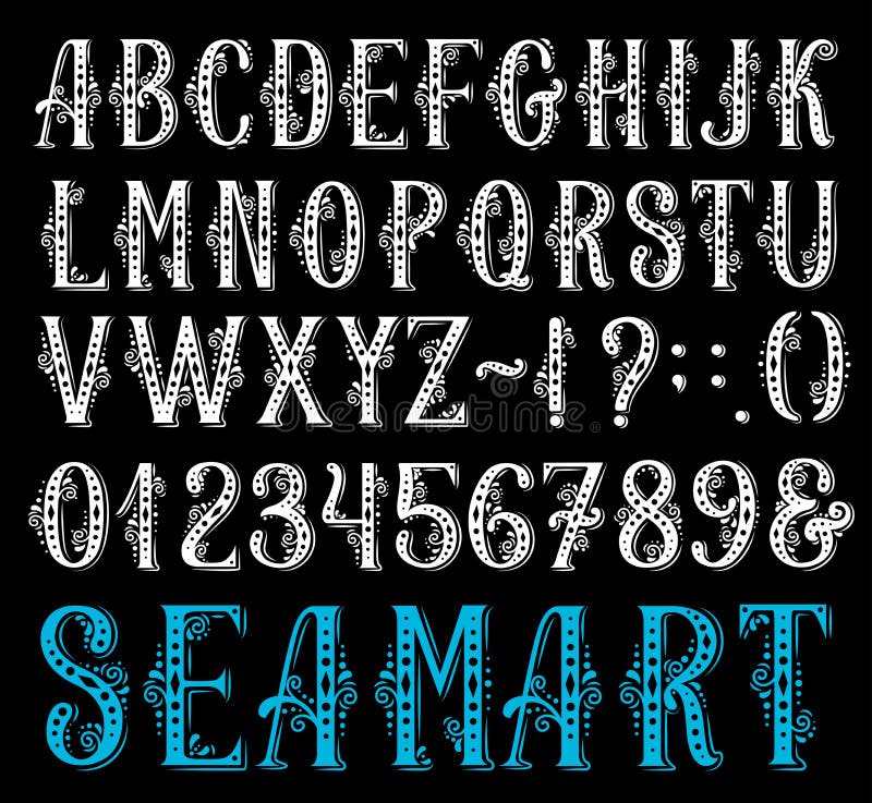 Number Letter Font Seamless Pattern Background Stock Vector Illustration Of Number Letter 83785166
